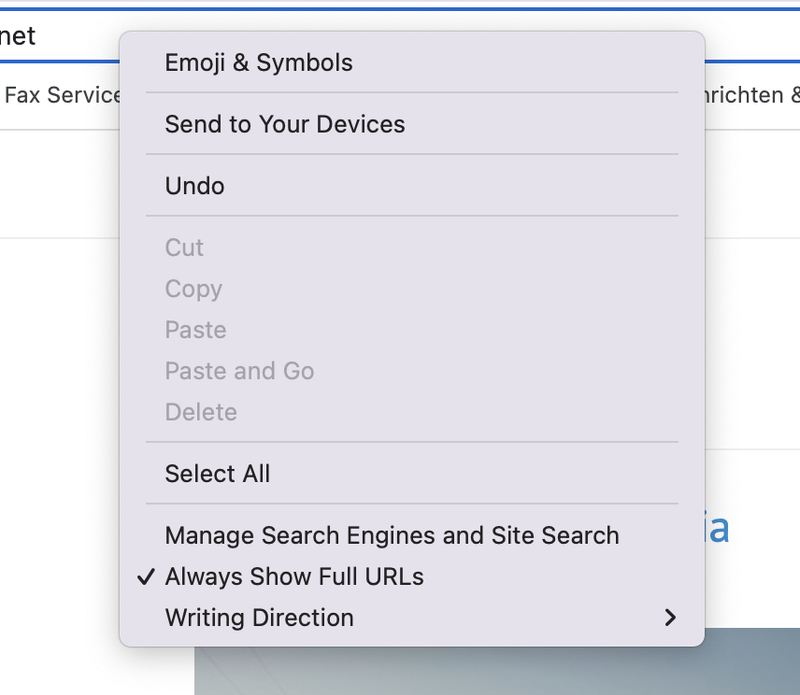 Show full URL in Google Chrome